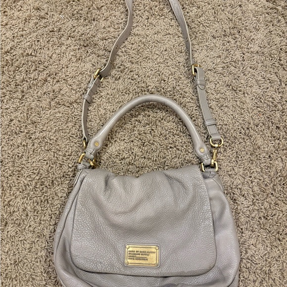 Marc Jacobs Gray Leather Shoulder Bag - Picture 1 of 4